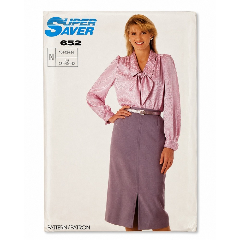 Simplicity 652 Vintage 1985 Blouse Skirt Scarf‎ Pattern Super Saver NEW NWT